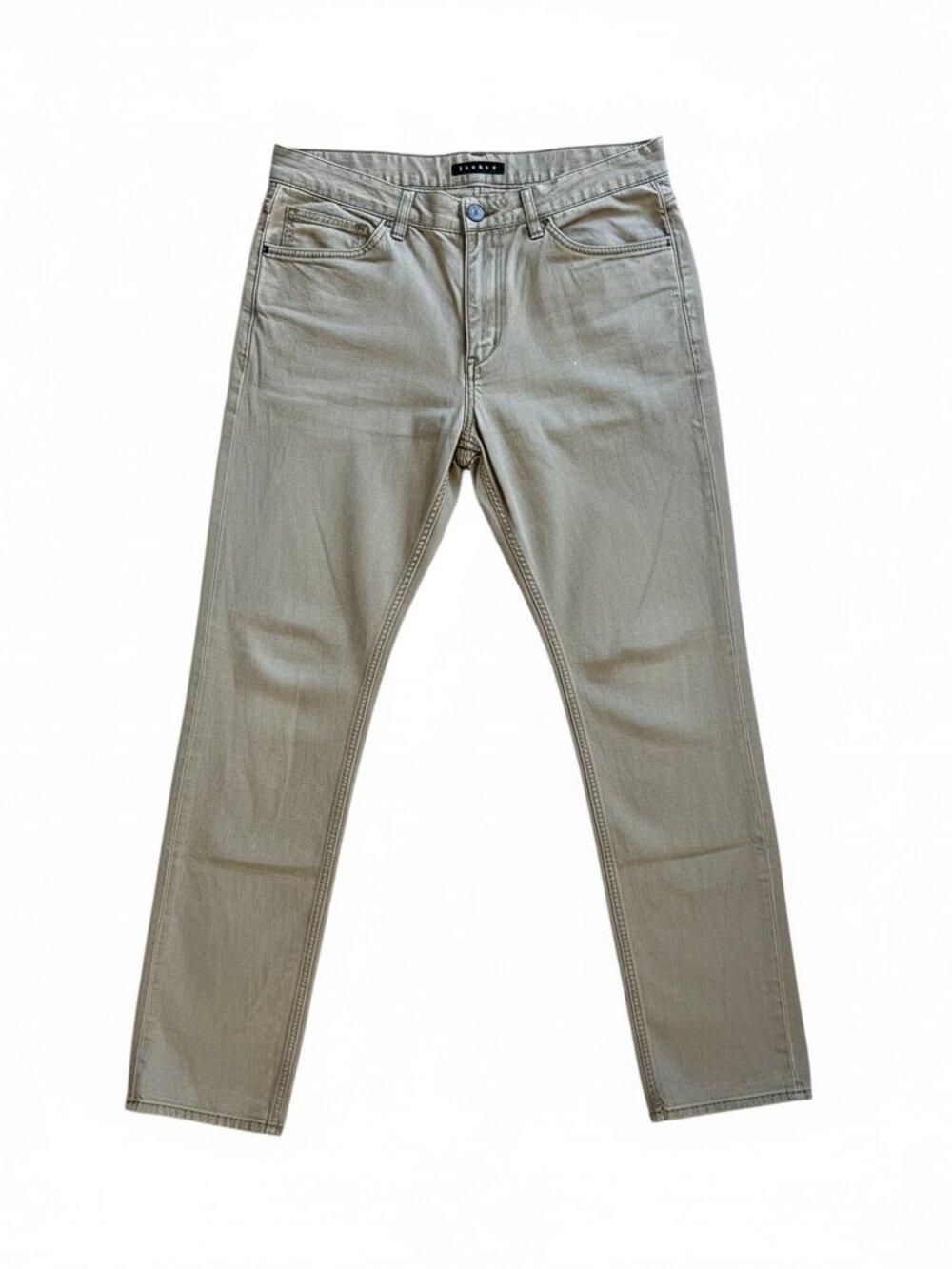 Theory Haydin Straight Slim Pants Men's 33 Cotton Linen Khaki 🍃